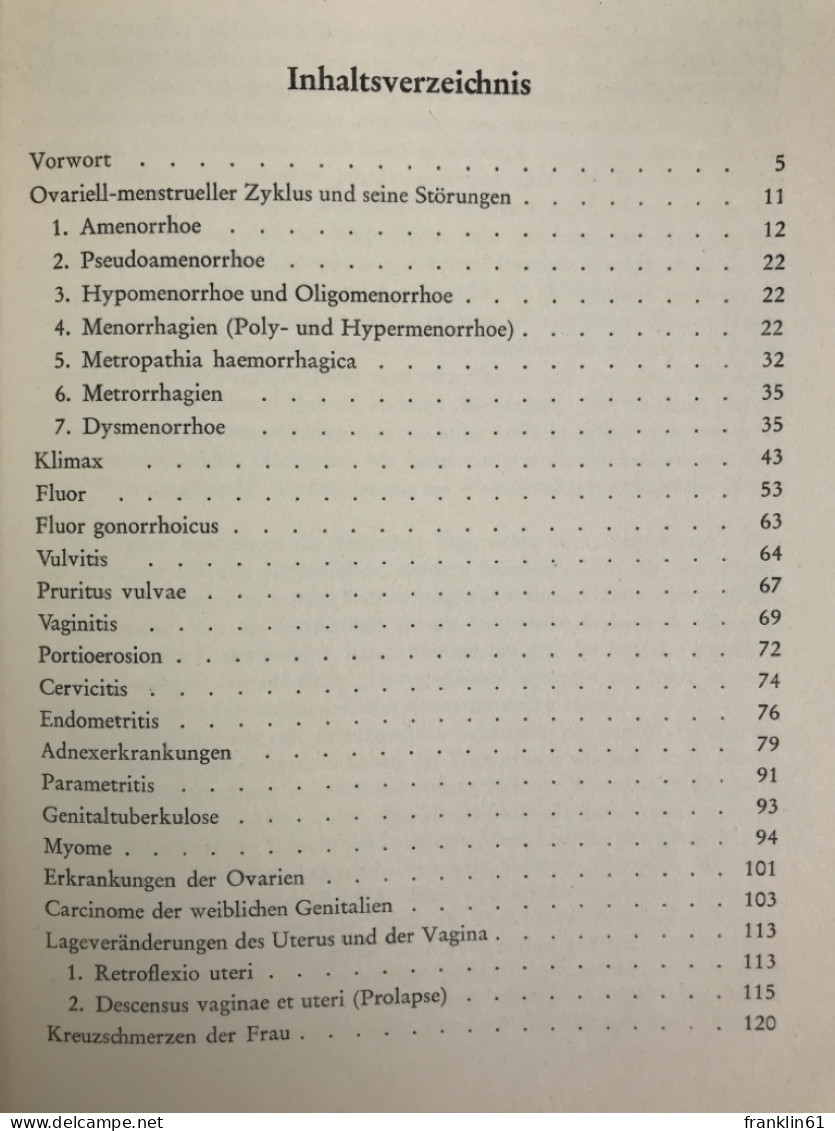 Konservative Gynäkologie Und Homöopathie. - Medizin & Gesundheit