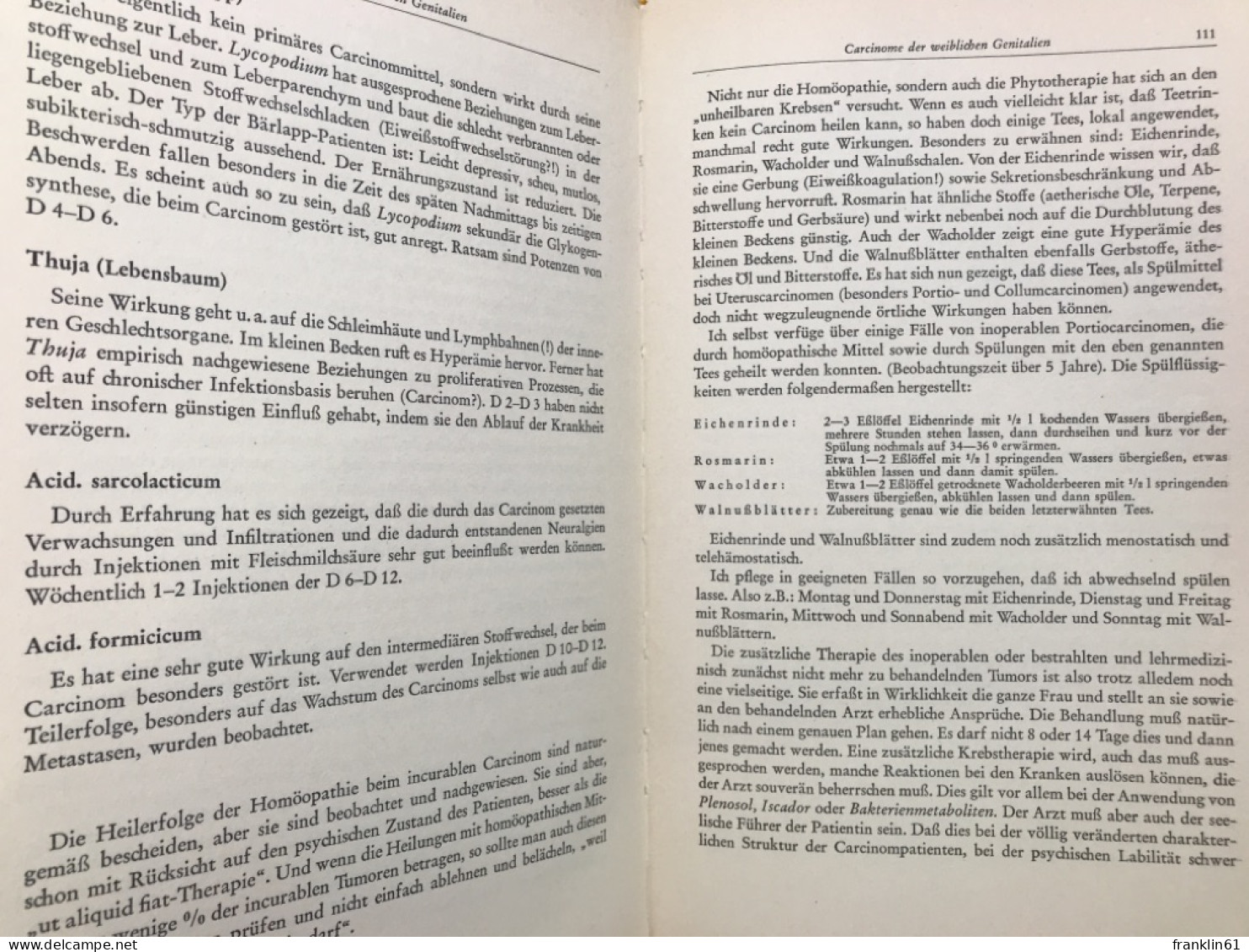 Konservative Gynäkologie und Homöopathie.