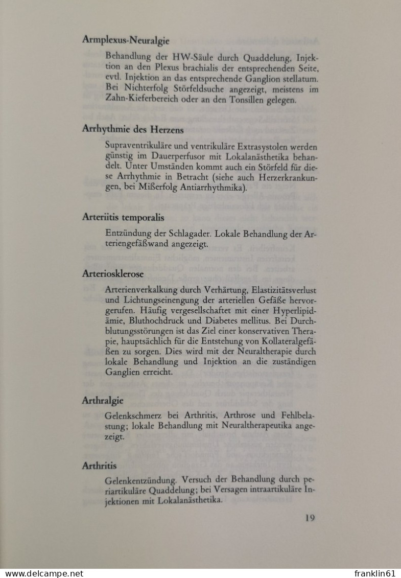 Wörterbuch Der Neuraltherapie. - Health & Medecine