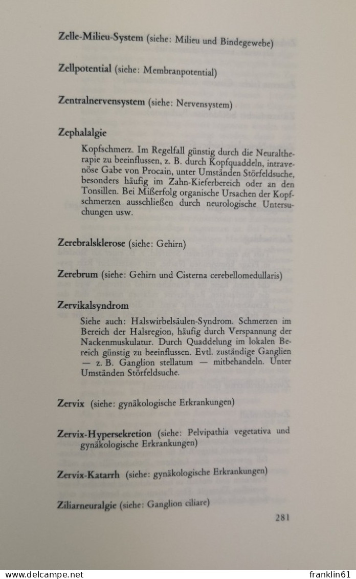 Wörterbuch Der Neuraltherapie. - Salute & Medicina