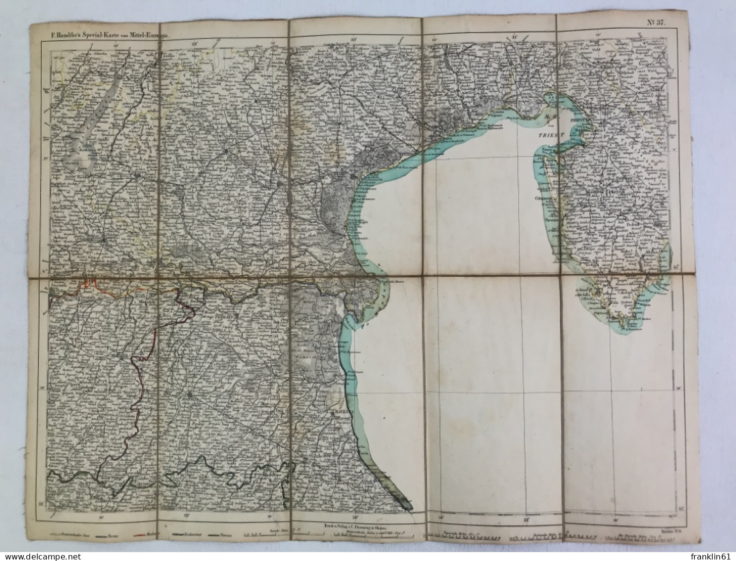 F. Handtke's Special-Karte Von Mittel-Europa . Italien No.6. - Topographical Maps