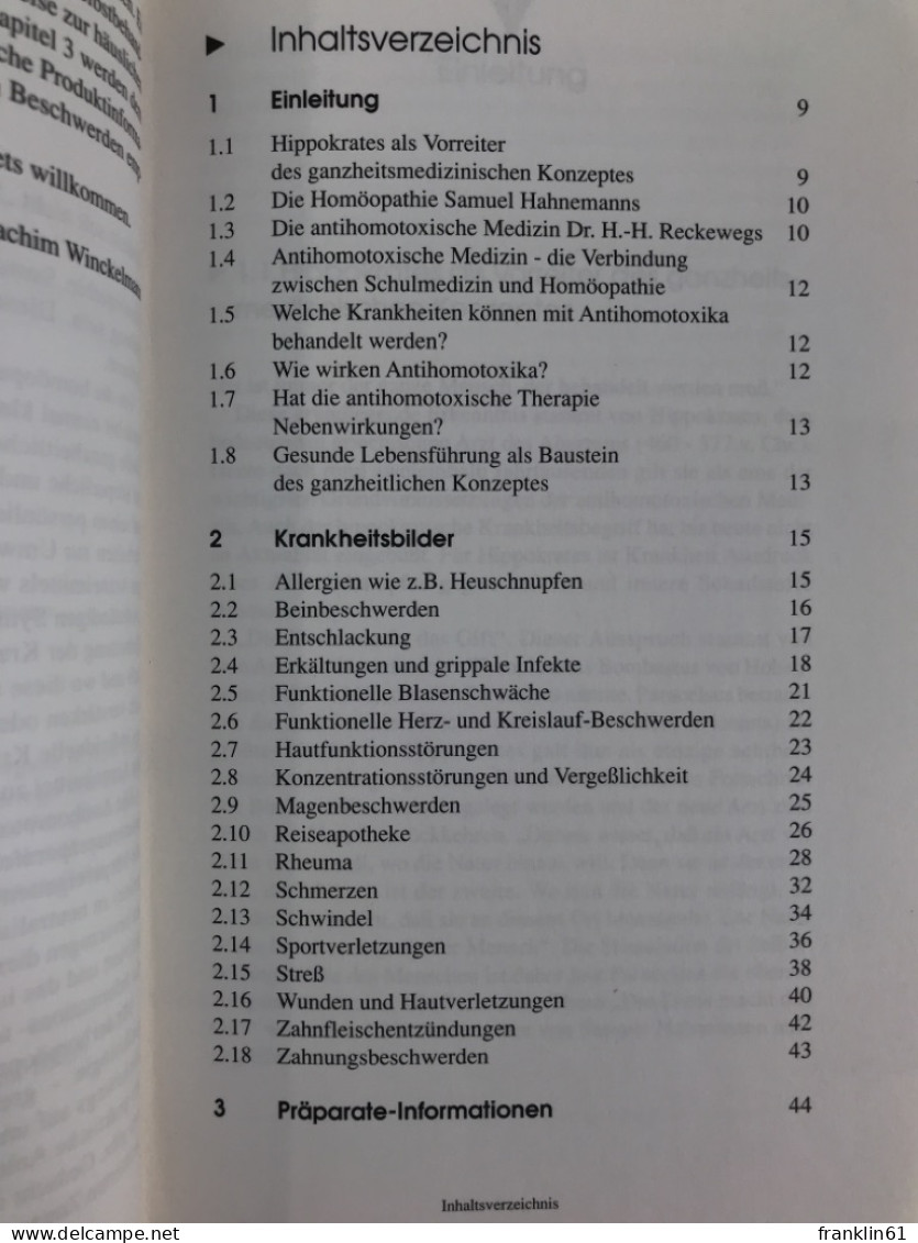 Die Homöopatische Hausapotheke. - Salud & Medicina