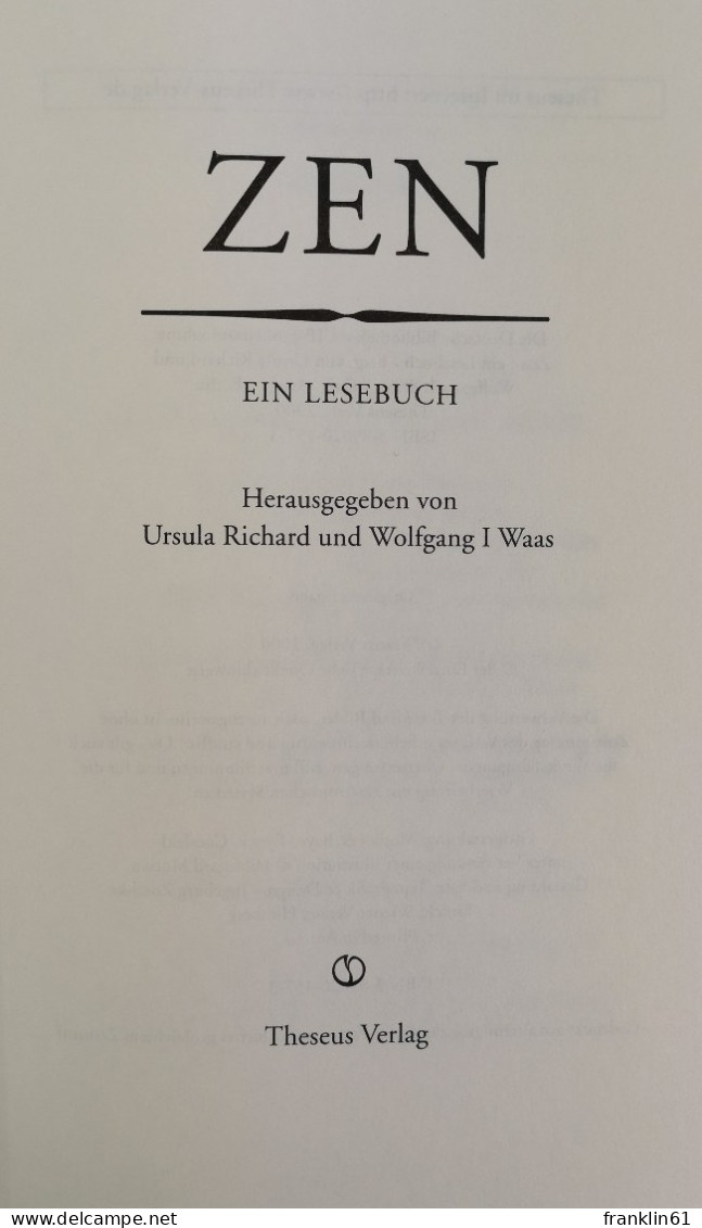 ZEN. Ein Lesebuch. - Budismo