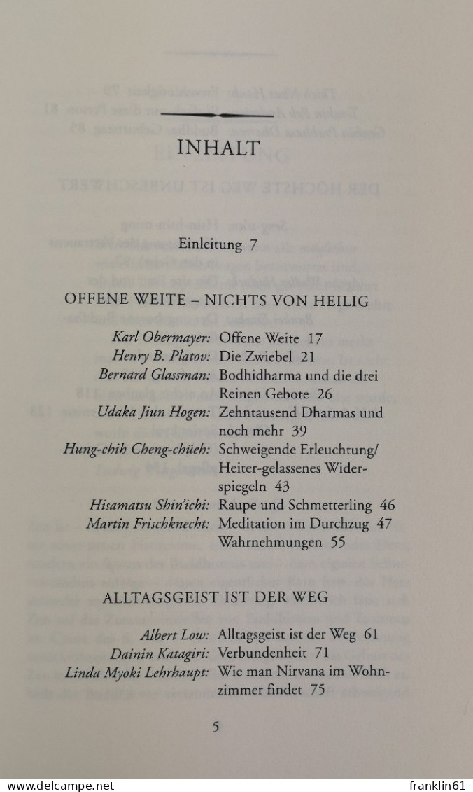 ZEN. Ein Lesebuch. - Boeddhisme