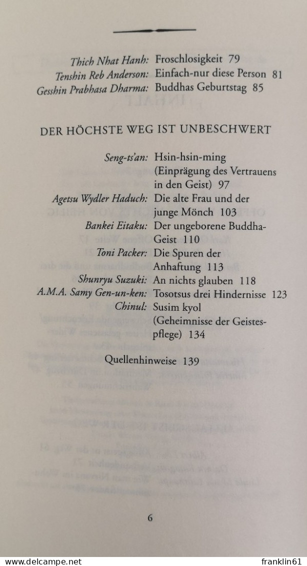 ZEN. Ein Lesebuch. - Budismo