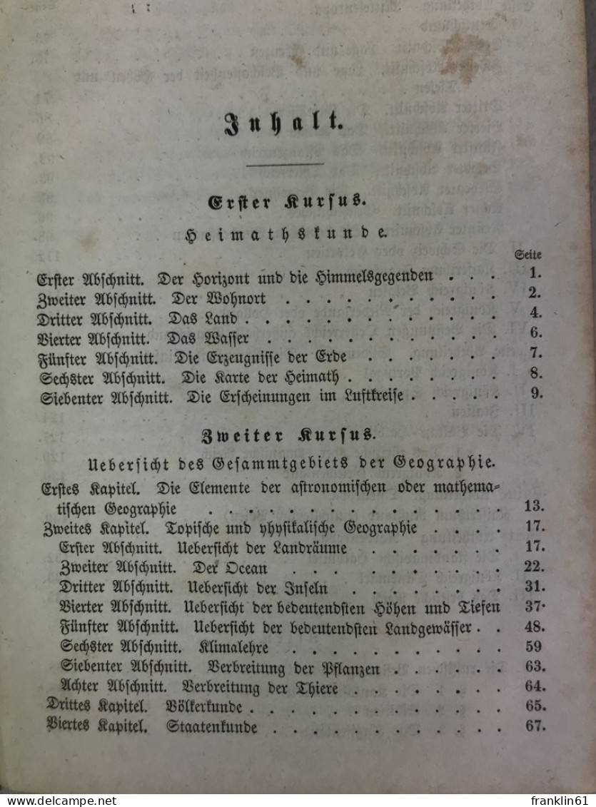 Leitfaden Zu Einem Methodischen Unterricht In Der Geographie Für Bürgerschulen, - Topographische Kaarten