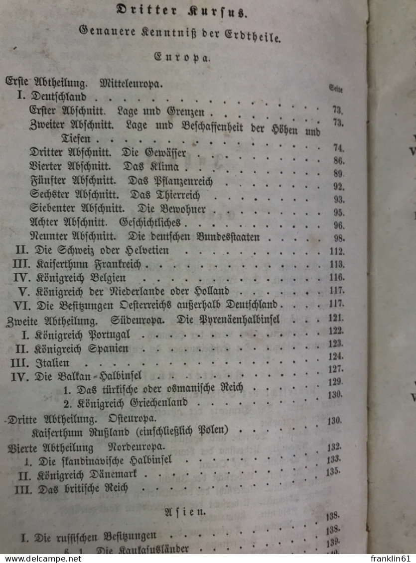 Leitfaden zu einem methodischen Unterricht in der Geographie für Bürgerschulen,