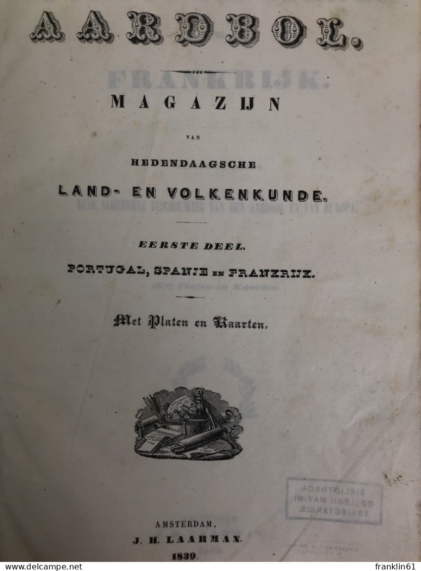 Magazijn Van Hedendaagsche Land- En Volkenkunde. 1.en .2.Deel In Een Boek. - Mapas Topográficas