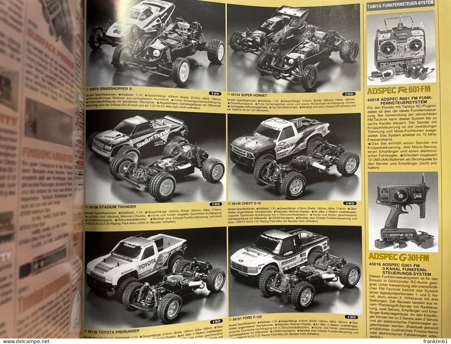 1998 TAMIYA KATALOG. Eine Sammlung von Ausstellungs-Modellen präzise Maßstab-Modelle.