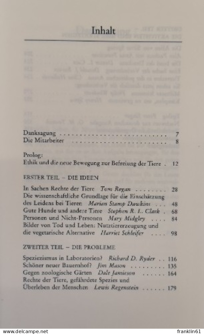 Verteidigt Die Tiere. Überlegungen Für Eine Neue Menschlichkeit. - Sonstige & Ohne Zuordnung