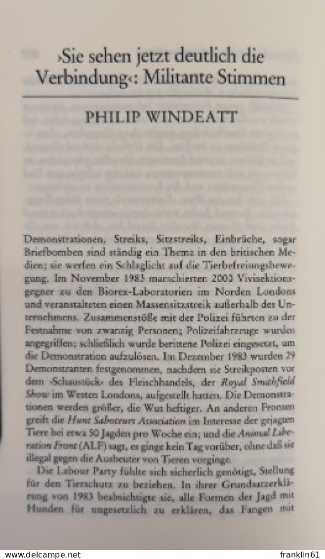 Verteidigt die Tiere. Überlegungen für eine neue Menschlichkeit.