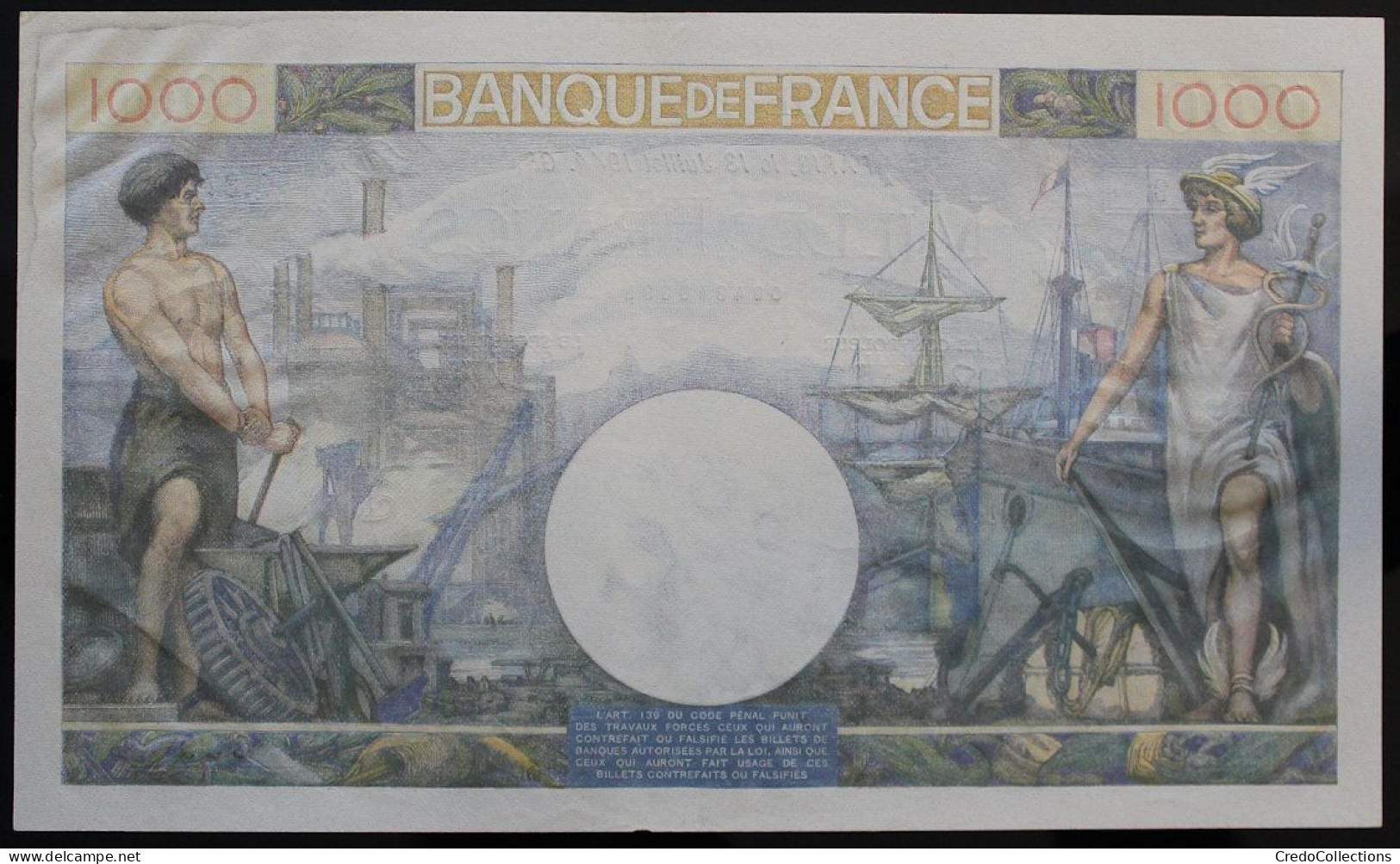 France - 1000 Francs - 13-7-1944 - PICK 96b / F39.11 - SUP+ - 1 000 F 1940-1944 ''Commerce Et Industrie''