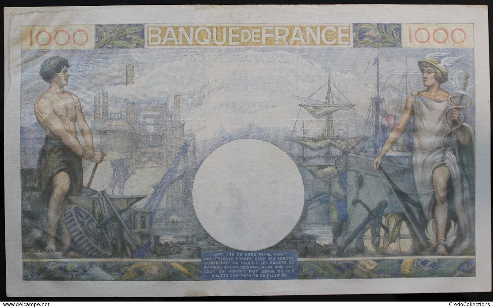 France - 1000 Francs - 13-7-1944 - PICK 96b / F39.11 - SUP - 1 000 F 1940-1944 ''Commerce Et Industrie''