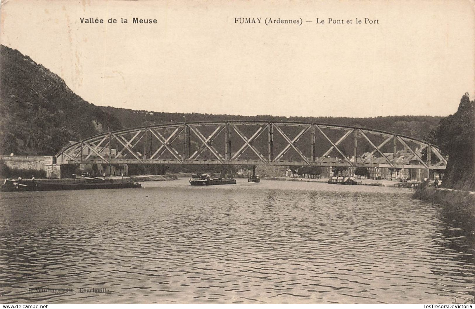 FRANCE - Fumay - Le Pont Et Le Port - Carte Postale Ancienne - Fumay