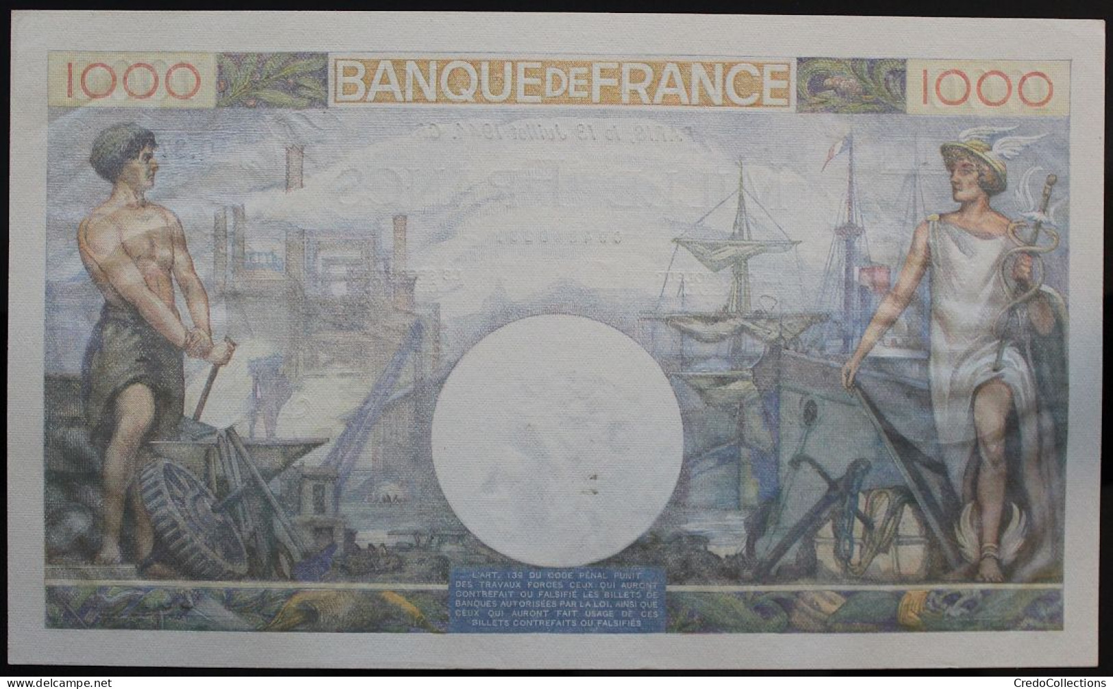 France - 1000 Francs - 13-7-1944 - PICK 96b / F39.11 - SPL - 1 000 F 1940-1944 ''Commerce Et Industrie''