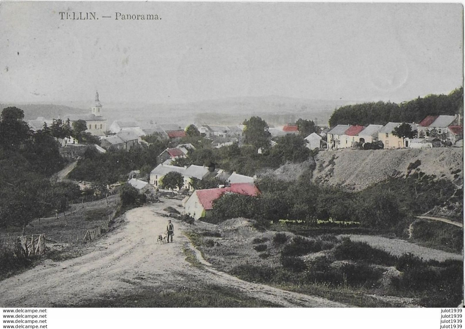 AA+.....   TELLIN ..-- Panorama . 1908 Vers GAND ( Mr Léon DE VOS ) . Vverso . - Tellin