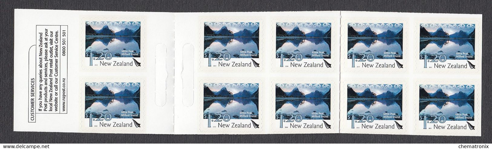 New Zealand 2010 - Scenic Definitives - Self-Adhesive Booklet - MNH ** - Markenheftchen