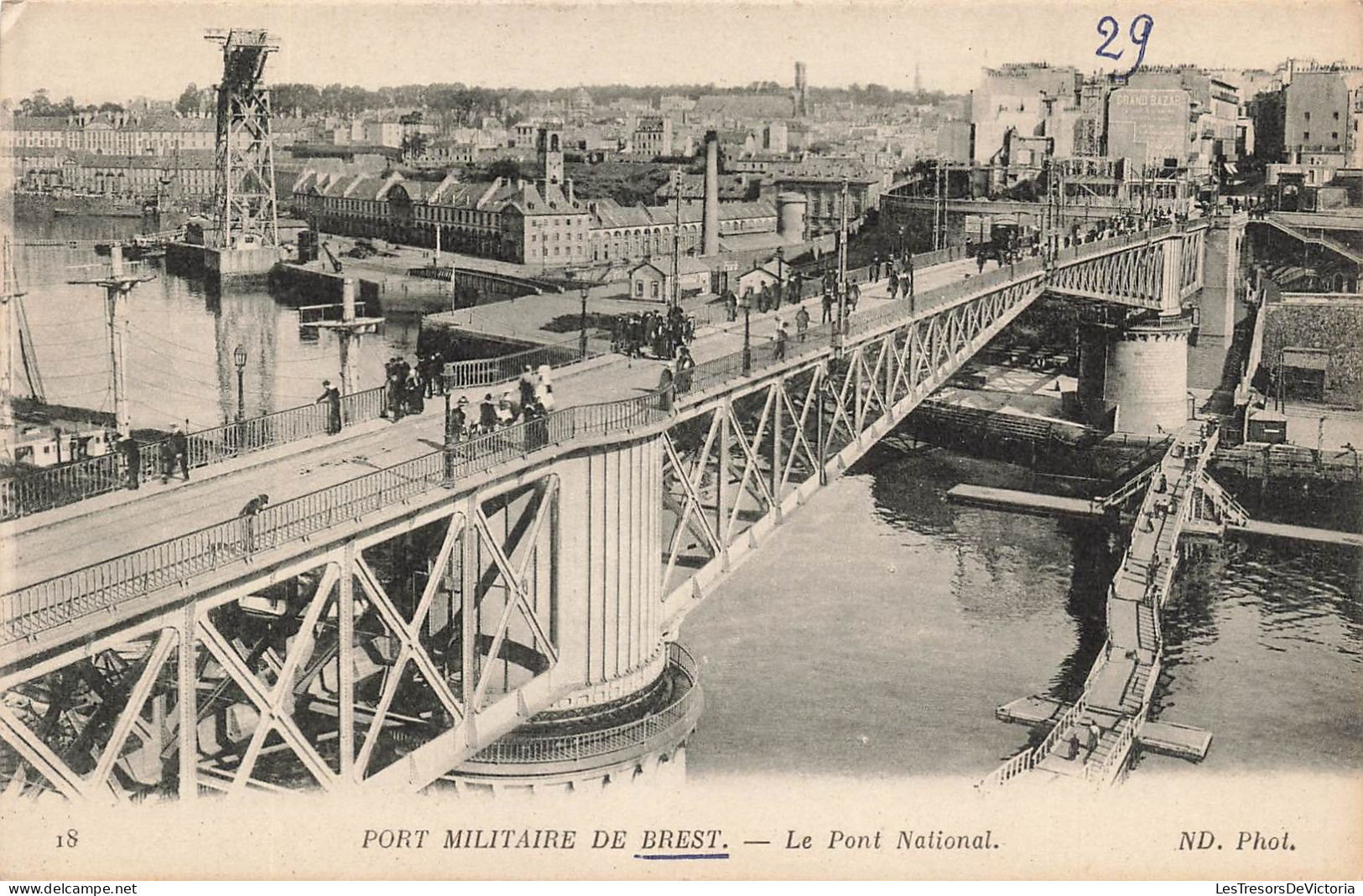 FRANCE - Brest - Port Militaire - Le Pont National - Carte Postale Ancienne - Brest