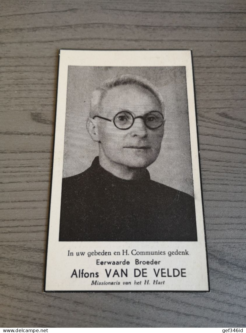 Eerwaarde Broeder Van De Velde Missionaris Oud Koster Ramsel 1882 Borgerhout 1904 Wilrijk 1959 - Religion & Esotérisme