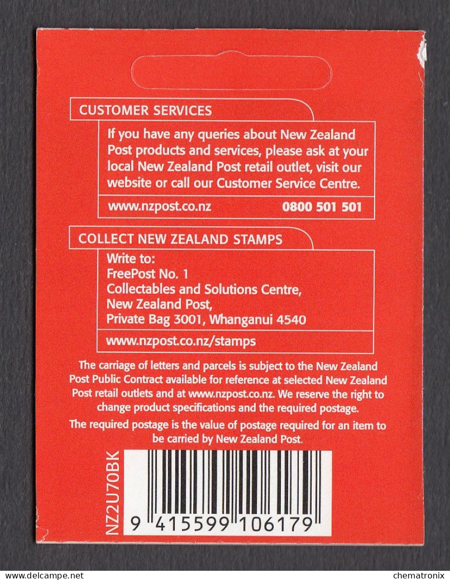 New Zealand 2012 - Christmas - Self-Adhesive Booklet - MNH ** - Booklets