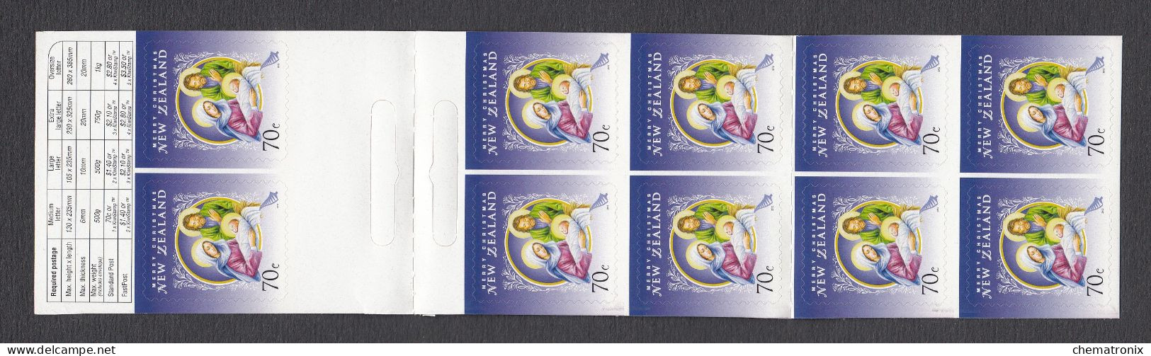 New Zealand 2012 - Christmas - Self-Adhesive Booklet - MNH ** - Markenheftchen