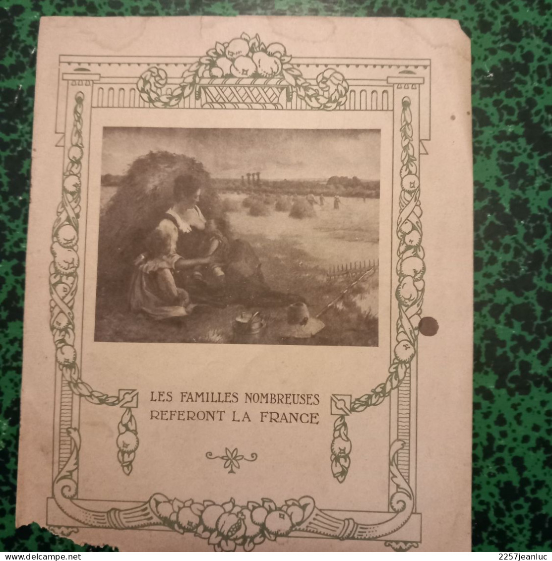 Protège Cahier Du Journal L'Eclair  Pub Concours Les Familles Nombreuses Ont Fait La France & Referont La France Au Dos - F