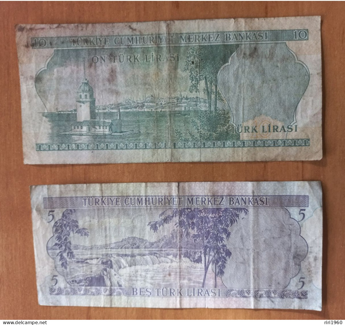 2 Billets. 10 Et 5 Lira. - Turquie