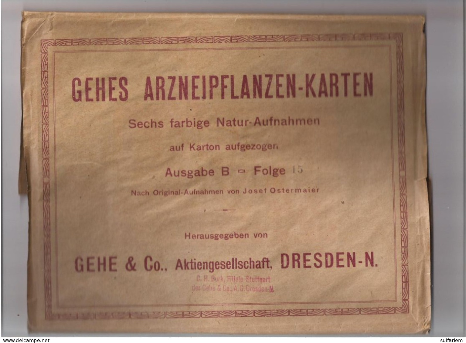 GEHES ARZNEIMITTEL KARTEN. Ausgabe B. Folge 1 Bis 15. (90 Aufnahmen) - Originele Uitgaven