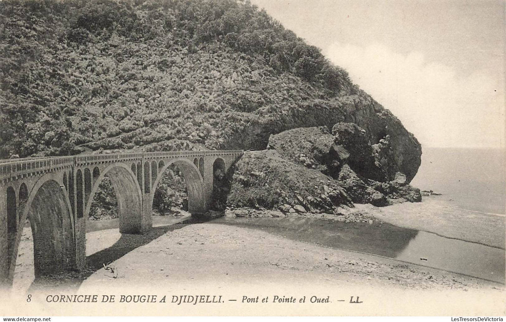 ALGÉRIE - Djidjelli - Corniche De Bougie - Pont Et Pointe El Oued - Carte Postale Ancienne - Altri & Non Classificati