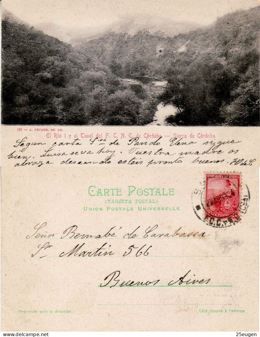 ARGENTINA 1904 POSTCARD SENT TO BUENOS AIRES - Briefe U. Dokumente