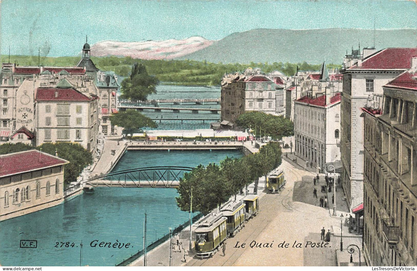 SUISSE - Genève - Le Quai De La Poste - Carte Postale Ancienne - Genève