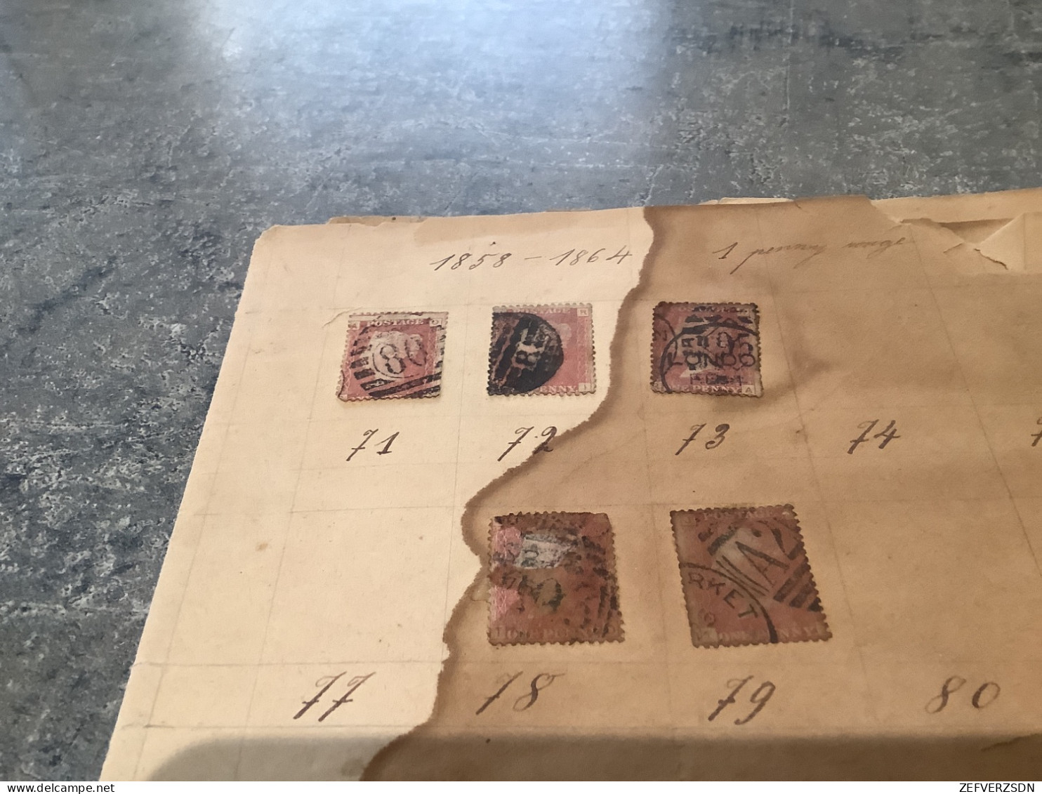 TIMBRE TIMBRES VICTORIA GRANDE BRETAGNE ONE PENNY - Oblitérés