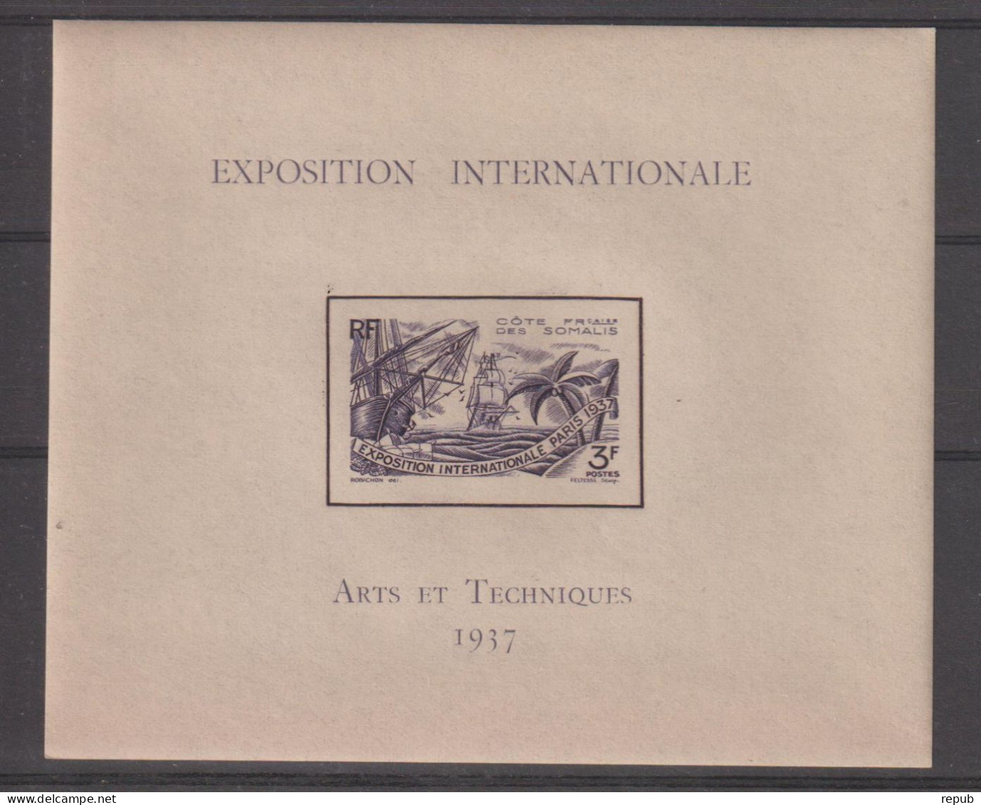 Cote Des Somalis 1937 Expo Paris BF 1 ** MNH - Neufs