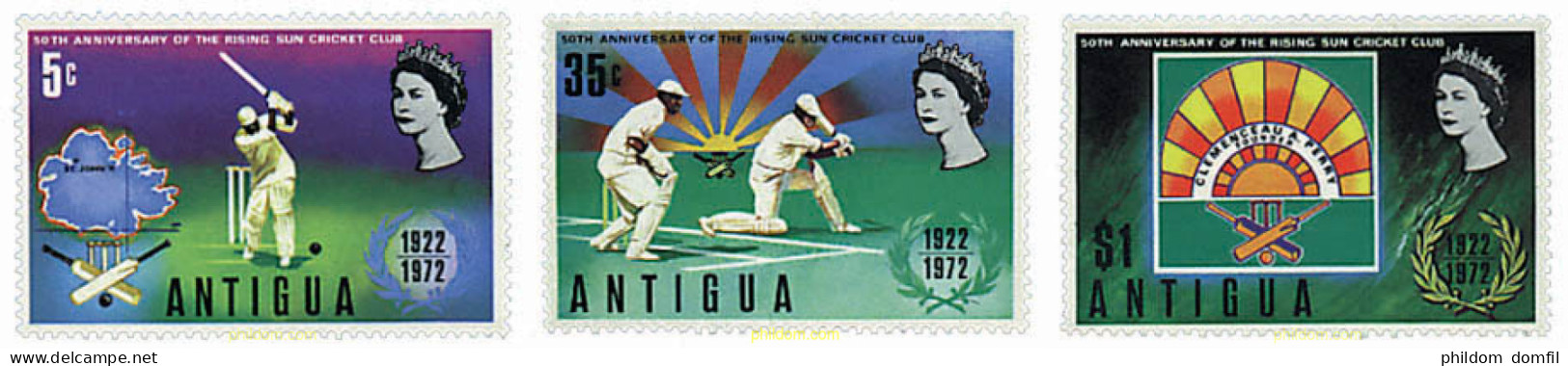 33658 MNH ANTIGUA 1972 50 ANIVERSARIO DEL CLUB DE CRICKET - Autres & Non Classés