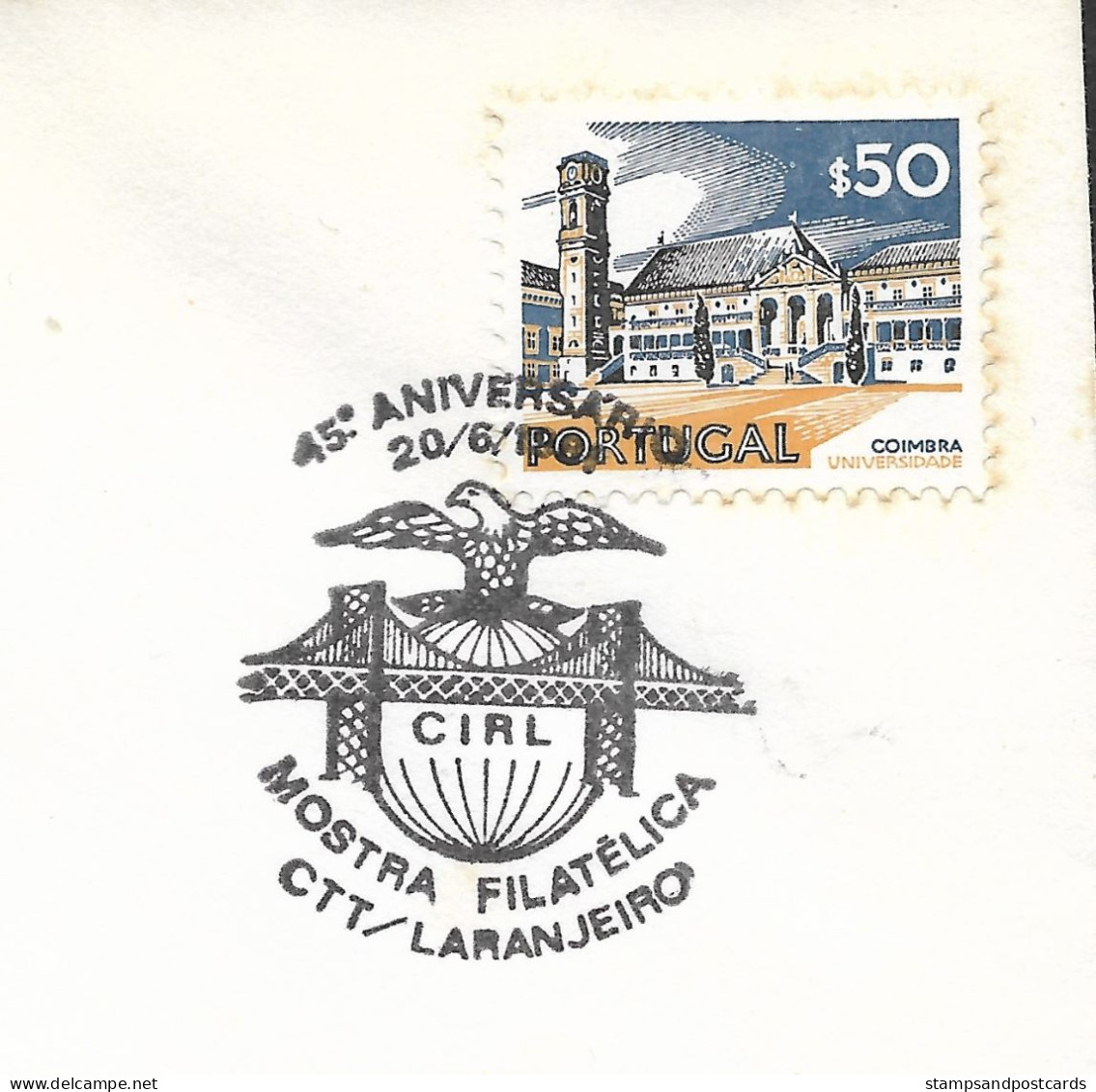 Portugal Cachet Commémoratif  Expo Philatelique Aigle Pont Laranjeiro 1981 Event Postmark Stamp Expo Eagle Bridge - Postembleem & Poststempel