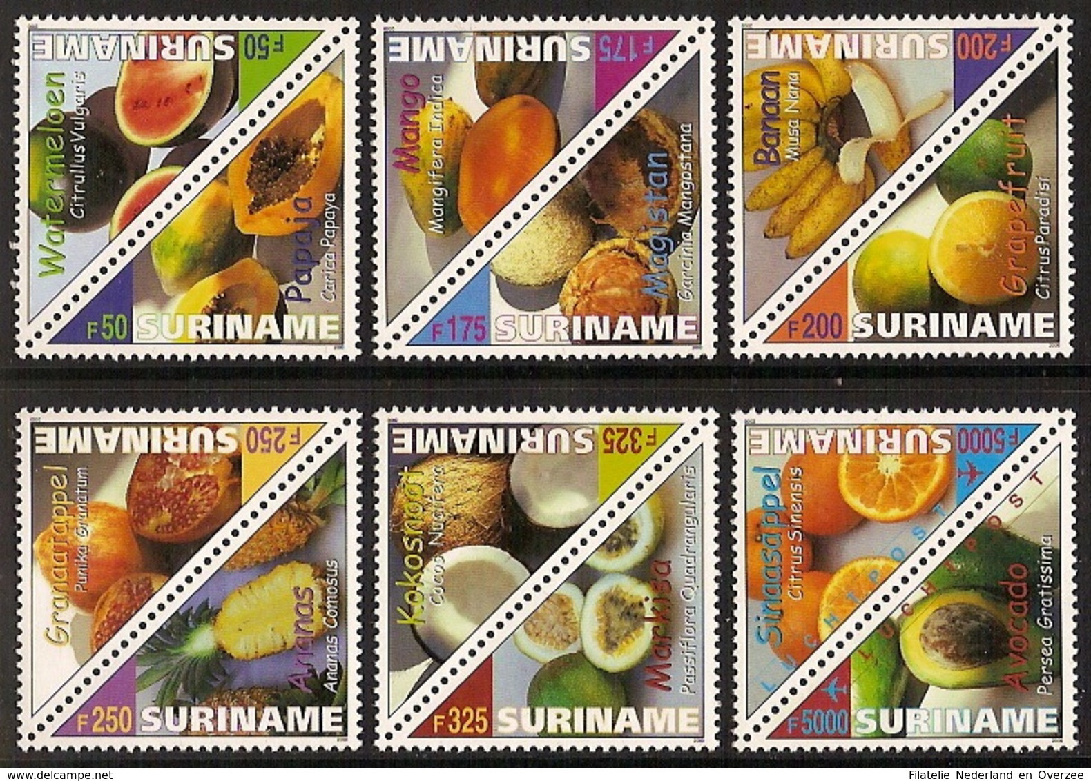 Republiek Suriname Nr 1056/1067 Postfris/MNH Tropische Vruchten, Tropical Fruits 2000 - Suriname