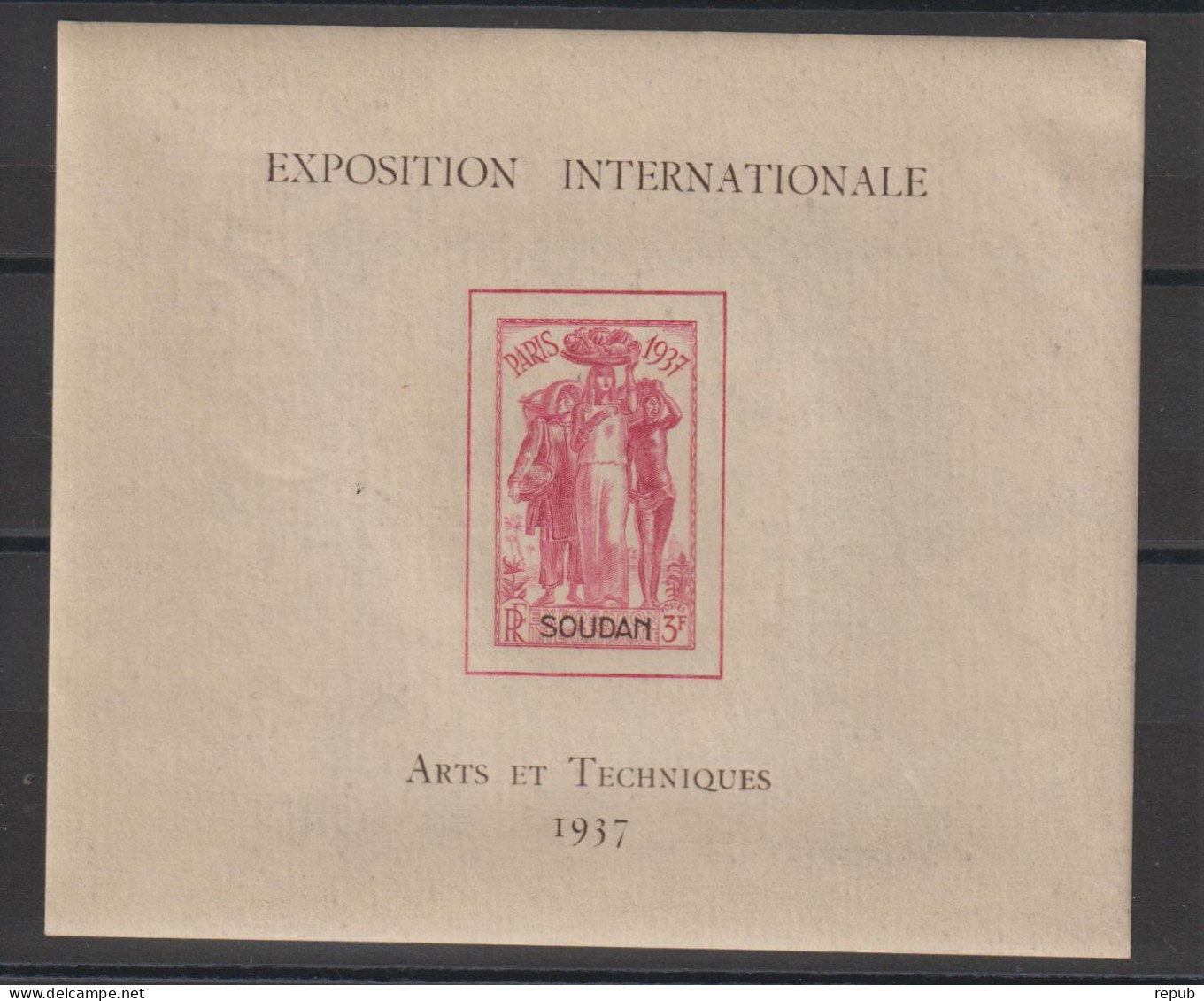 Soudan 1937 Expo Paris BF 1 ** MNH - Nuevos