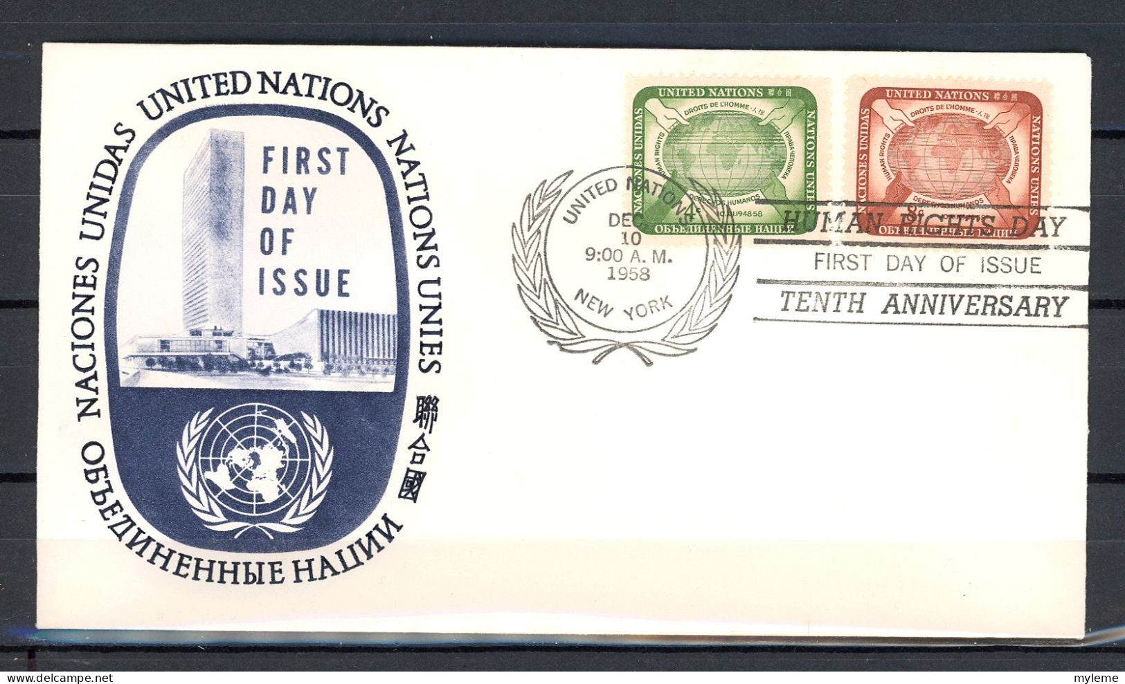 AX3a-3 Nations Unies  N° 64 + 65   Saisir !!! - FDC