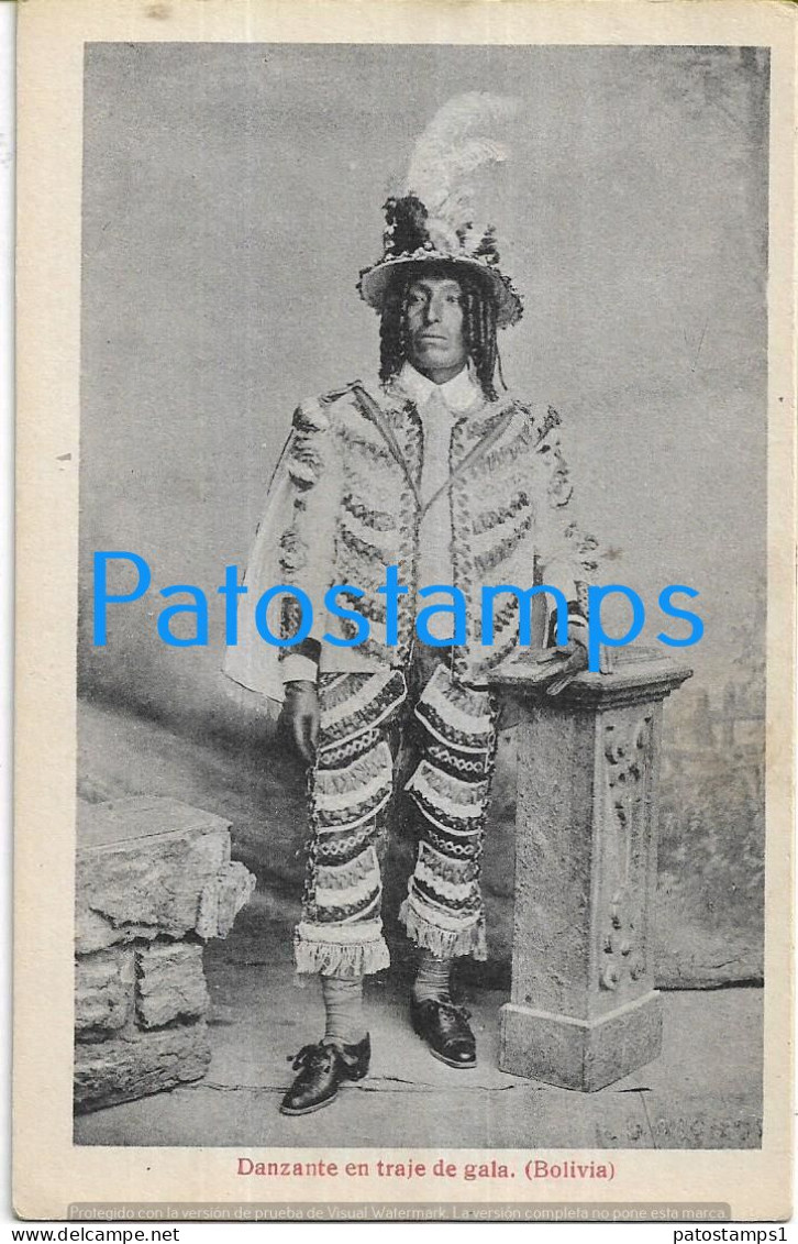 222651 BOLIVIA COSTUMES DANZANTE EN TRAJE DE GALA POSTAL POSTCARD - Bolivie