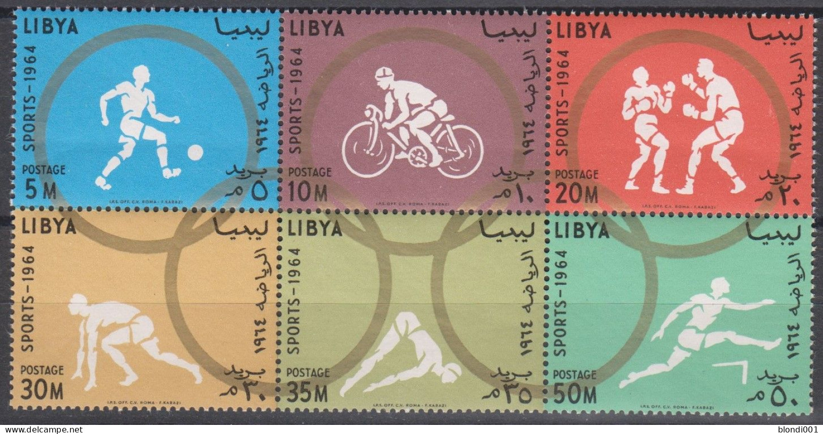 Olympic 1964 - Cycling - LIBYA - Set 6v MNH - Summer 2008: Beijing