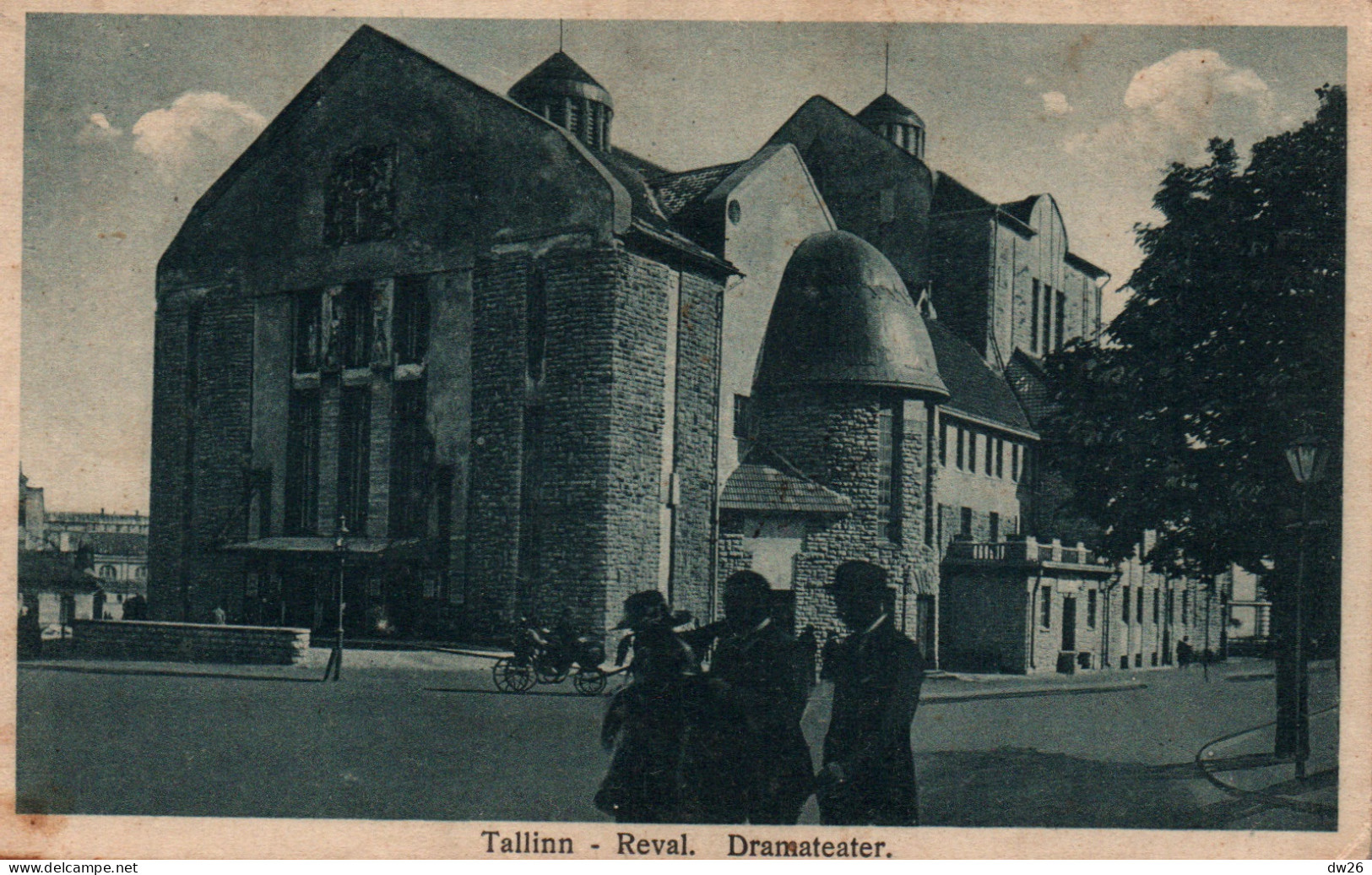 Tallinn (Estonie, Eesti) Reval Dramateater (Théâtre D'Art Dramatique) Fot. Jaan Winnal - Carte De 1925 - Estonie