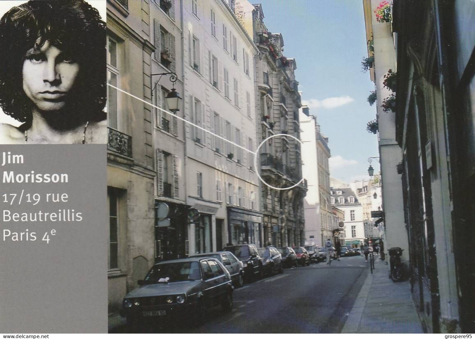 JIM MORISSON (1943 1973) DERNIERE DEMEURE RUE BEAUTREILLIS PARIS 4 - Künstler