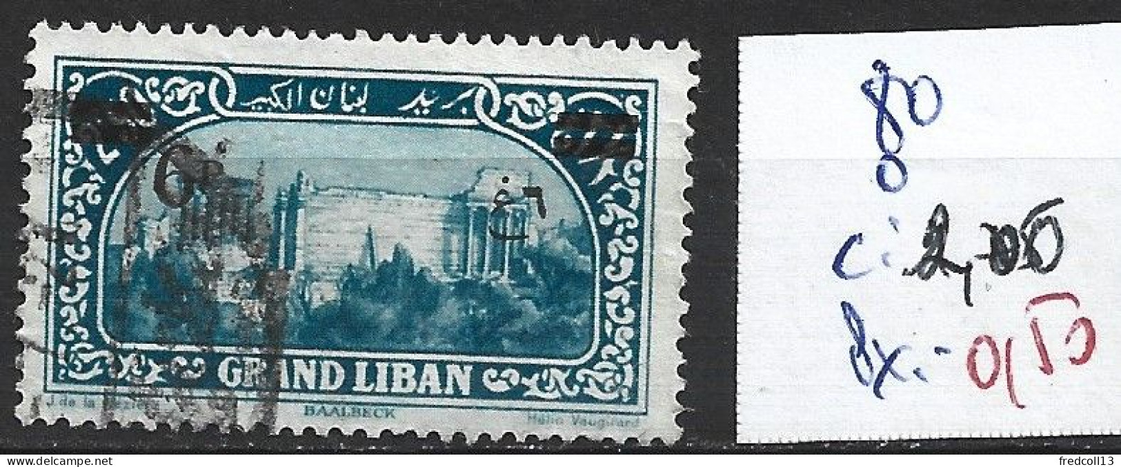 GRAND LIBAN 80 Oblitéré Côte 2 € - Used Stamps