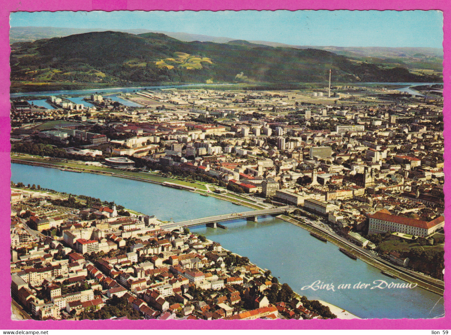 293461 / Austria - Linz An Der Donau , 265 M Aerial View Panorama Bridge, Stadtkern Und Urfahr PC USED 1978 - 4S Almsee - Linz