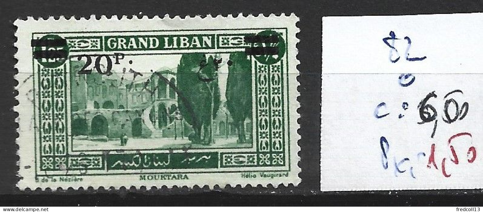 GRAND LIBAN 82 Oblitéré Côte 6 € - Used Stamps