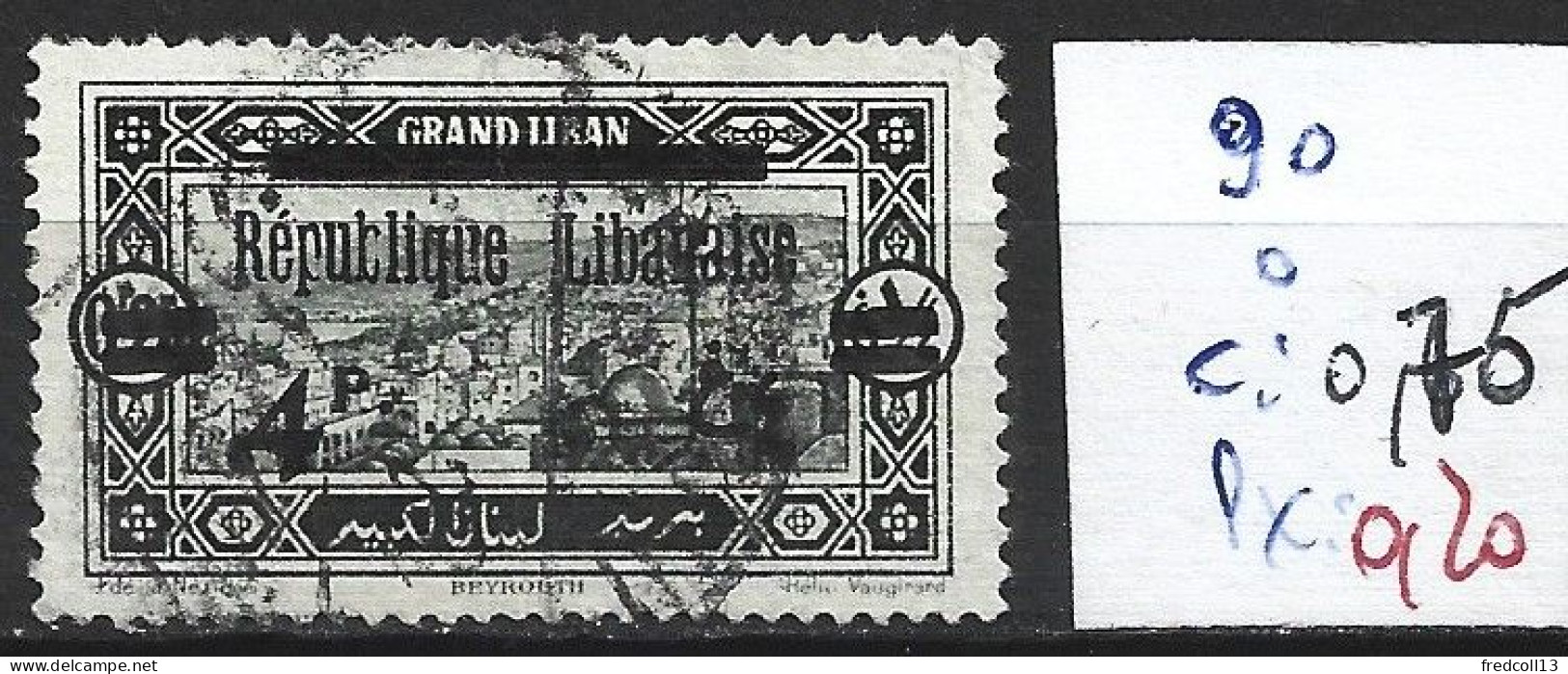 GRAND LIBAN 90 Oblitéré Côte 0.75 € - Usados