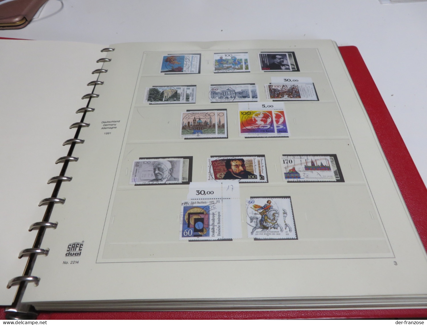 DEUTSCHLAND / BUND 1991 Bis 1995 Posten O / ** /  MARKEN Auf SAFE - Dual - VORDRUCK Im BINDER - Collections (en Albums)