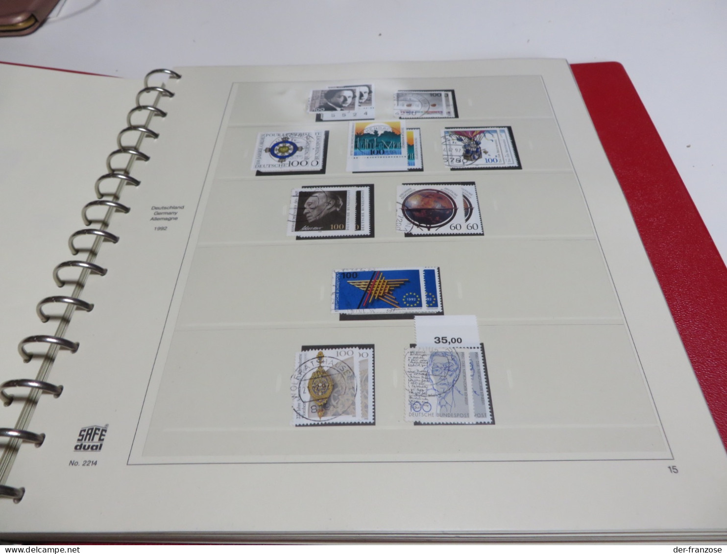 DEUTSCHLAND / BUND 1991 bis 1995 Posten o / ** /  MARKEN auf SAFE - dual - VORDRUCK im BINDER