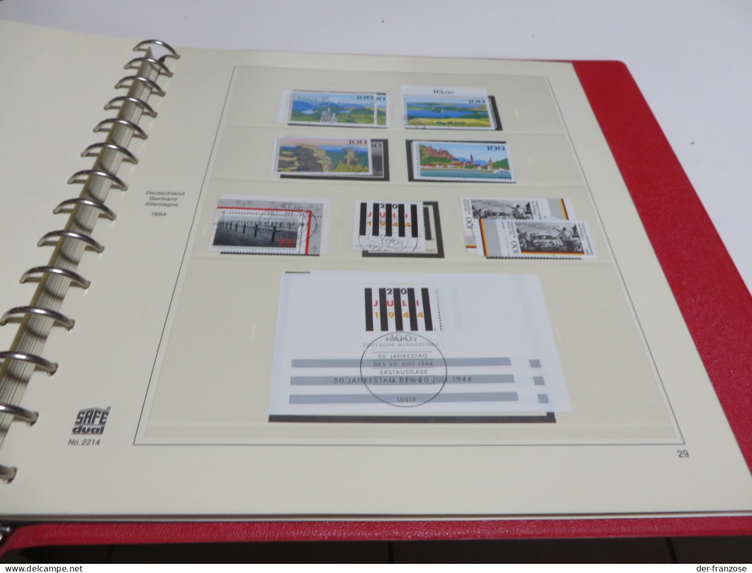 DEUTSCHLAND / BUND 1991 bis 1995 Posten o / ** /  MARKEN auf SAFE - dual - VORDRUCK im BINDER