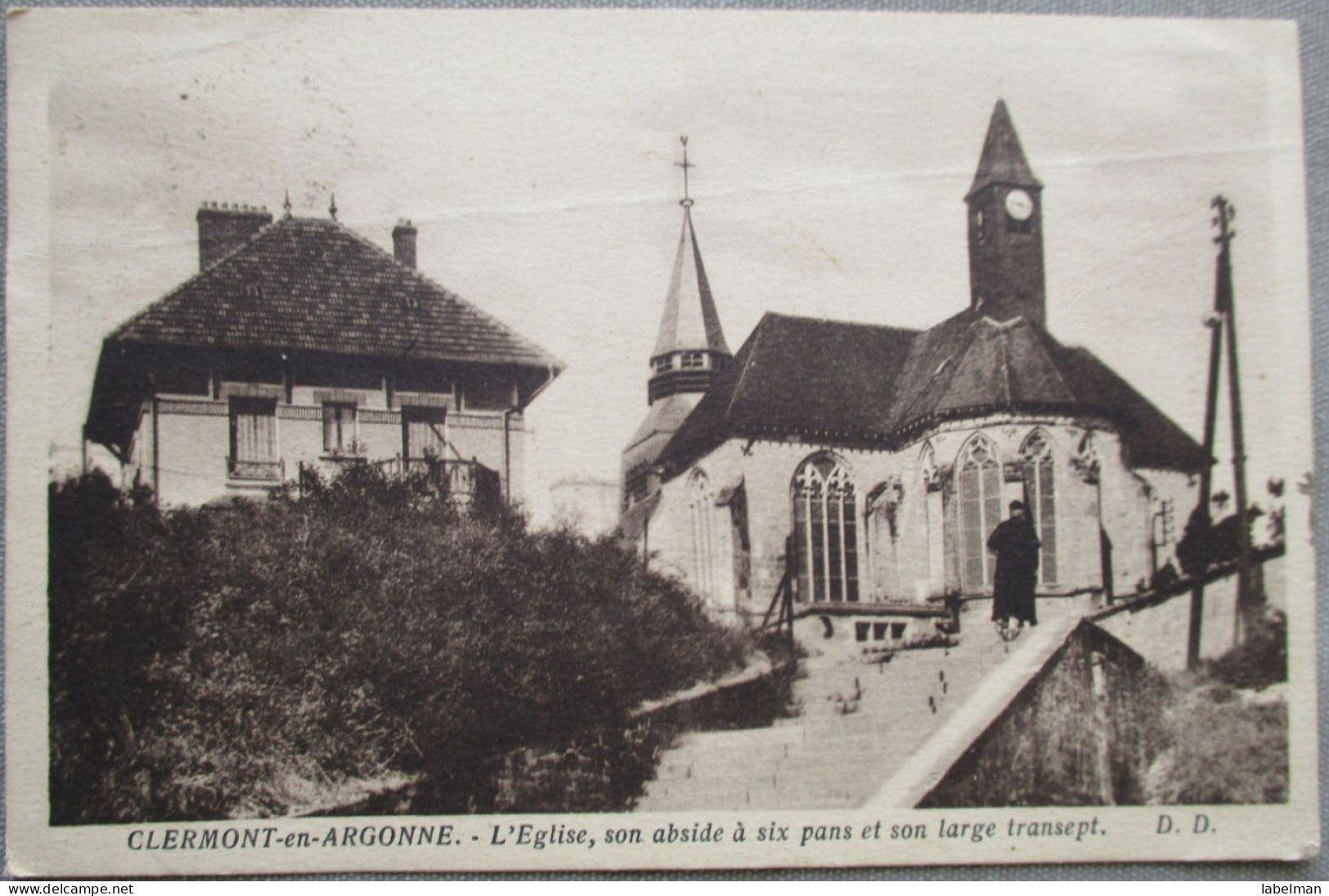 FRANCE CLERMONT ARGONNE EGLISE CHURCH KARTE CARD POSTCARD ANSICHTSKARTE CARTOLINA CARTE POSTALE POSTKARTE BRIEF KAARTE - Etiquettes D'hotels